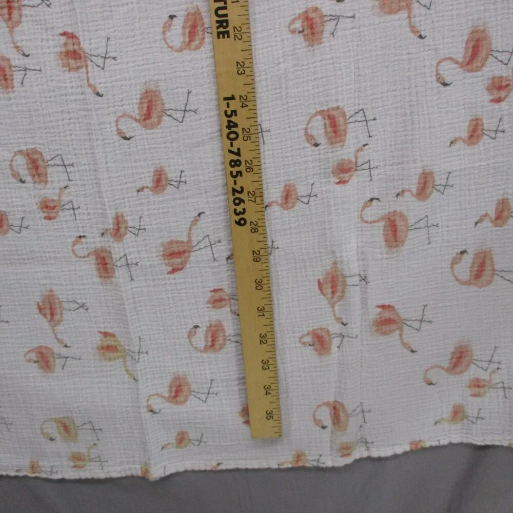 Flamingo Animal Print‎ Scarf Square White & Pink Women Size | O/S
